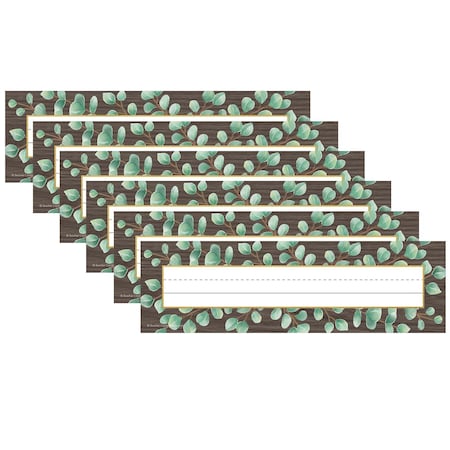 Teacher Created Resources Eucalyptus Flat Name Plates, 216PK 8691